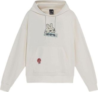 Li-Ning x OG_SLICK Crossover Skateboard Series Pattern Printing Hoodie Creamy White AWDS173-2