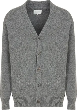 Maison Margiela ribbed-edge wool cardigan - men - Wool - S - Grey