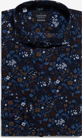 Giampaolo Lang&auml;rmeliges Hemd aus Baumwolle mit Bl&uuml;tenprint