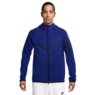 Nike Heren-hoodie met ritssluiting en chevronpatroon (Royaal Blauw)