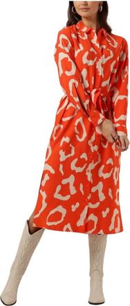 Object Jacira Tilda Shirtjurk Koraal - Dames - Shirt Kleedjes - Veelkleurig - XS - Kleedjes