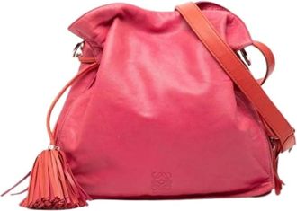 Loewe Pre-owned Bucket Bags, female, Pink, Size: ONE SIZE Pre-owned Leather Bucket Bag