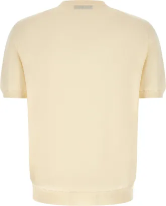 Zanone Cotton Crew Neck Sweater - Cream