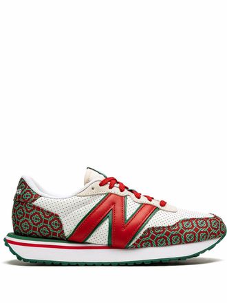 New Balance x Casablanca 237 Red Monogram low-top sneakers - White