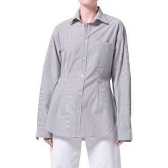 A Gold E Cinch Stripe Button-Up Shirt in Windley Stripe at Nordstrom, Size X-Large