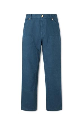 Versace Straight-Leg Cotton-Canvas Trousers