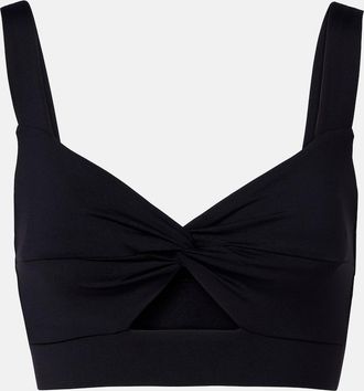 Norba Shell cutout ruched sports bra