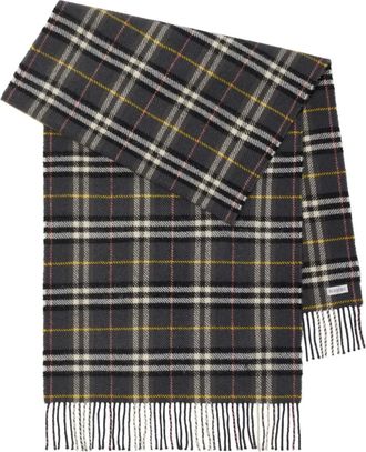 Burberry checked wool scarf - unisex - Wool - OS - Blue