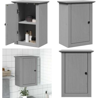 vidaXL Pensile da Bagno BODO Grigio 44x30x60 cm - Mobile da parete - Armadio da bagno