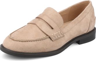 Journee Collection Journee Womens Brooks Wide-Width Penny Loafer, Taupe, 4.5 UK