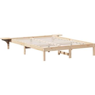 vidaXL Bed Frame with Bedside Tables Brown Brown Vidaxl