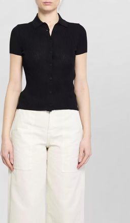 Balenciaga ribbed fitted short-sleeve polo shirt