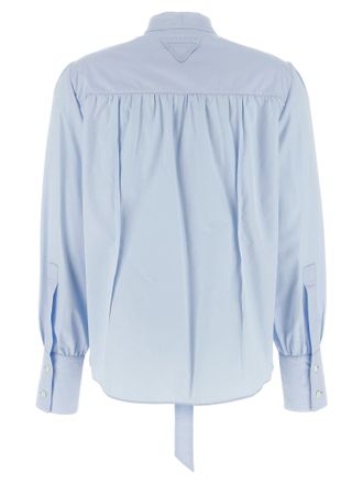 Prada Lavalli&egrave;re Collar Shirt - Blue