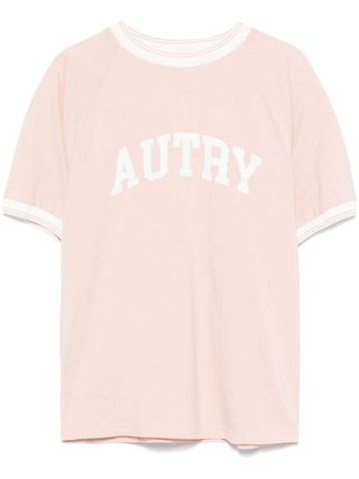 Autry logo-print T-shirt - women - Cotton - S - Pink