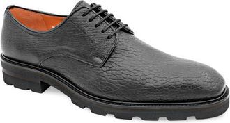 Mezlan Grained Leather Derby in Black at Nordstrom, Size 10.5