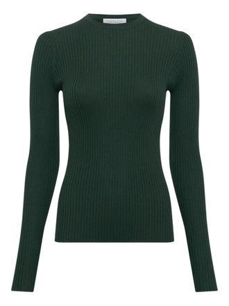 Gabriela Hearst Browning ribbed-knit T-shirt - Green