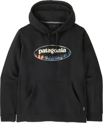 Patagonia Hoodies, male, Black, Size: XS Oval Logo Uprisal Hoody