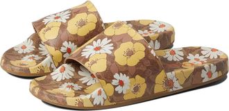 Coach Udele C9064-250 Sandals Beige Floral Slip-On Slide ZAP742
