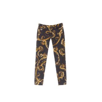 Versace Jeans Couture Baroque Jeans - female - Versace Jeans Couture - Slim-fit Trousers - Multicolor - W32 - Trousers
