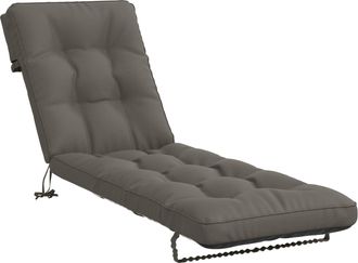 vidaXL Coj&iacute;n De Tumbona Vianen 100% Poli&eacute;ster Gris 200 X 50 X 8 Cm Vidaxl