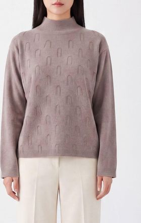 Fabiana Filippi Maglia a collo lupetto in lana, seta e cashmere con strass