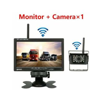 OEM Telecamera Di Retromarcia Wireless Per Veicoli Con Monitor Lcd Da 7 Pollici Per Camion, Autobus, Camper, Rimorchio, Escavatore 12v-24v Impermeabile Ip