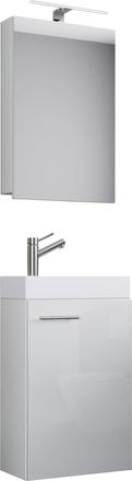 ebuy24 Ebuy24 - Set Vcm De 3 Piezas Lavadero Para Invitados Wc Ba&ntilde;o De Invitados Lavabo Wc Muebles De Ba&ntilde;o Juego De Ba&ntilde;o - Slito Sc (blanco)
