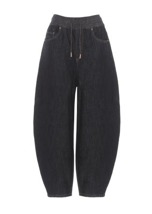PANICALE Blue Cotton Straight-Leg Pants
