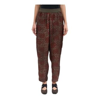 Uma Wang Slim-fit Trousers, female, Multicolor, Size: S Pantalone Palmer in Viscosa e Cupro