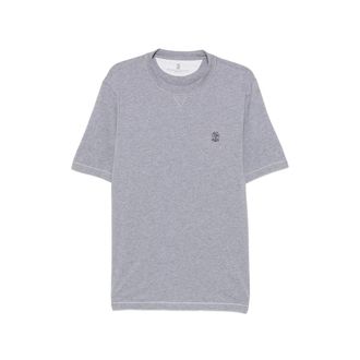 Brunello Cucinelli Logo-embroidered T-shirt