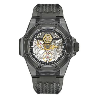 Philipp Plein Accessoires, Heren, Zwart, ONE Size, King Phantom Shadow Watch