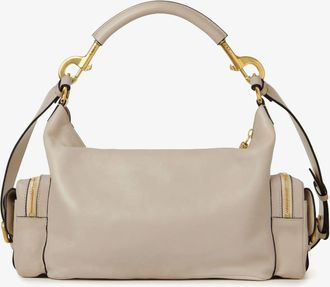 Chlo&eacute; Womens Shoulder Bag Double Carry Leather Beige