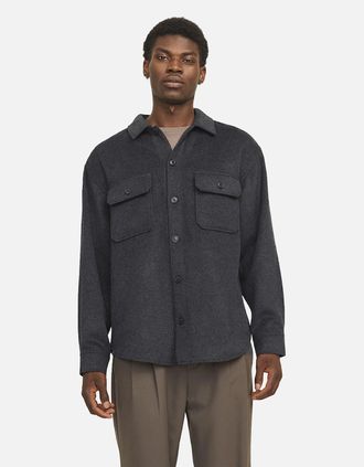 Jack & Jones Mens Jack & Jones Mens Bradley Ollie Long Sleeve Shirt - Black - Size: 38/Regular