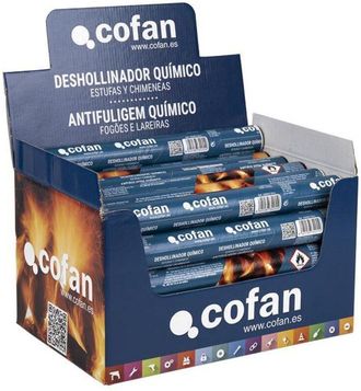 cofan Deshollinador Qu&iacute;mico Tubo 175 G Caja 30 Unid., Limpieza R&aacute;pida Y Eficaz De Chimeneas, Estufas, Fogones Y Hornos De Le&ntilde;a. Elimina Incrustaciones De Cu