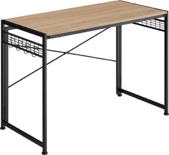 TecTake Escritorio estilo industrial plegable 102x51x77cm madera clara