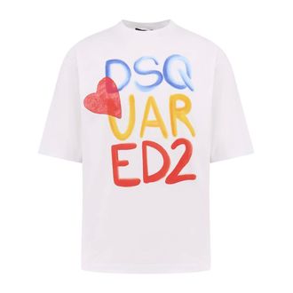 Dsquared2 T-Shirts, male, White, Size: XS White T-shirts and Polos Made in Italy