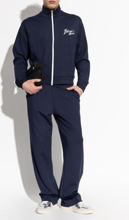 Balmain Sweatshirt With Logo, Mens, Navy Blue