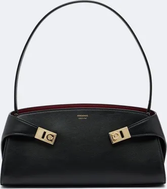 Ferragamo Hug East-West Small leather shoulder bag