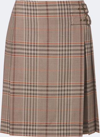Burberry Burberry Check wool miniskirt