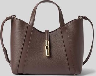 Furla Handtasche mit Applikation Modell GOCCIA in Dunkelbraun, Gr&ouml;&szlig;e 1