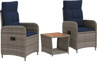 vidaXL Conjunto De Sof&aacute;s De Jard&iacute;n 3 Uds. Vidaxl