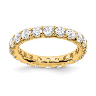 Diamond2Deal 14k Yellow Gold Lab Grown Diamond Eternity Wedding Band Ring 3.25Ct Clarity- VS Color- G-H
