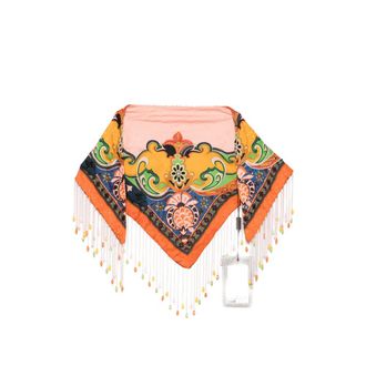 Etro Paisley-print Beaded-fringe Scarf