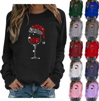 Generic Xmas Jumper WomenS Christmas Dress Christmas Jumpers for Women Winter Fall Long Sleeve Sweatshirts Oversized Crewneck Sweaters 2025 Xmas Fashion Pullo
