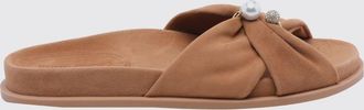 Jimmy Choo London Sandali slide Rafi in pelle scamosciata con perle e strass