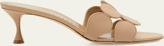 Manolo Blahnik Haribalmu Leather Slide Sandals