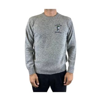 MC2 Saint Barth Truien & Vesten, Heren, Grijs, M, Grijze Ronde Hals Trui