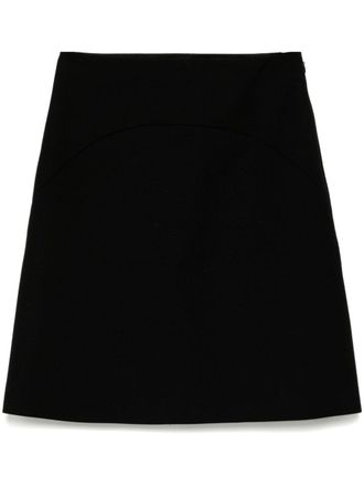 Prada panelled skirt - women - Wool - 42 - Black