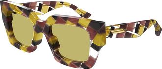Bottega Veneta BV1212S 009 Womens Sunglasses Yellow Size 52