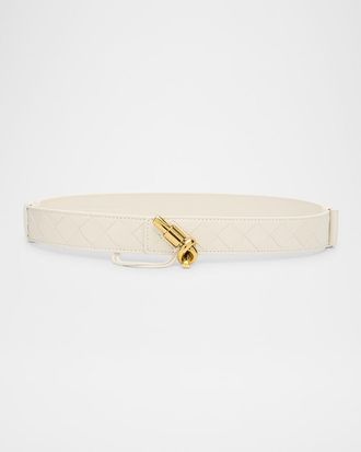 Bottega Veneta Knot Buckle Medium Calf Leather Belt